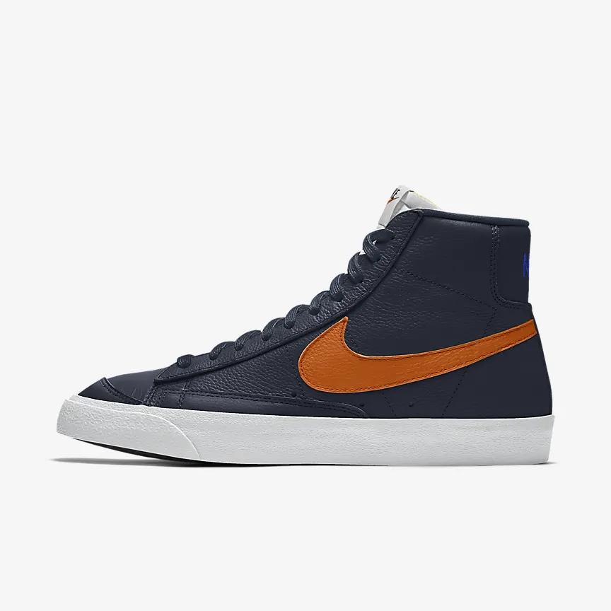 Giày Nike Blazer Mid '77 By You Nam Đen Xanh Cam